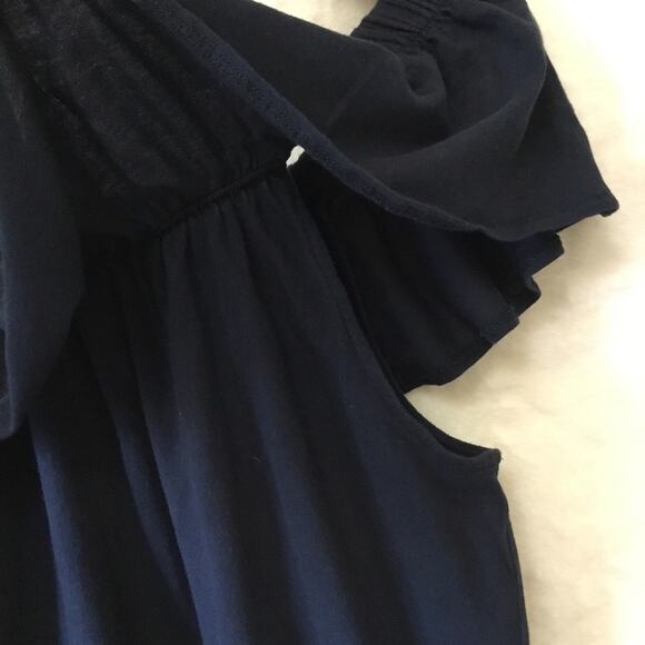 Zara Navy Blue Shoulder Crop Top - Picture 7 of 8